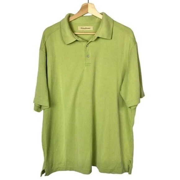 Tommy Bahama Lime Green Textured Short Sleeve Polo XL - Picture 1 of 3